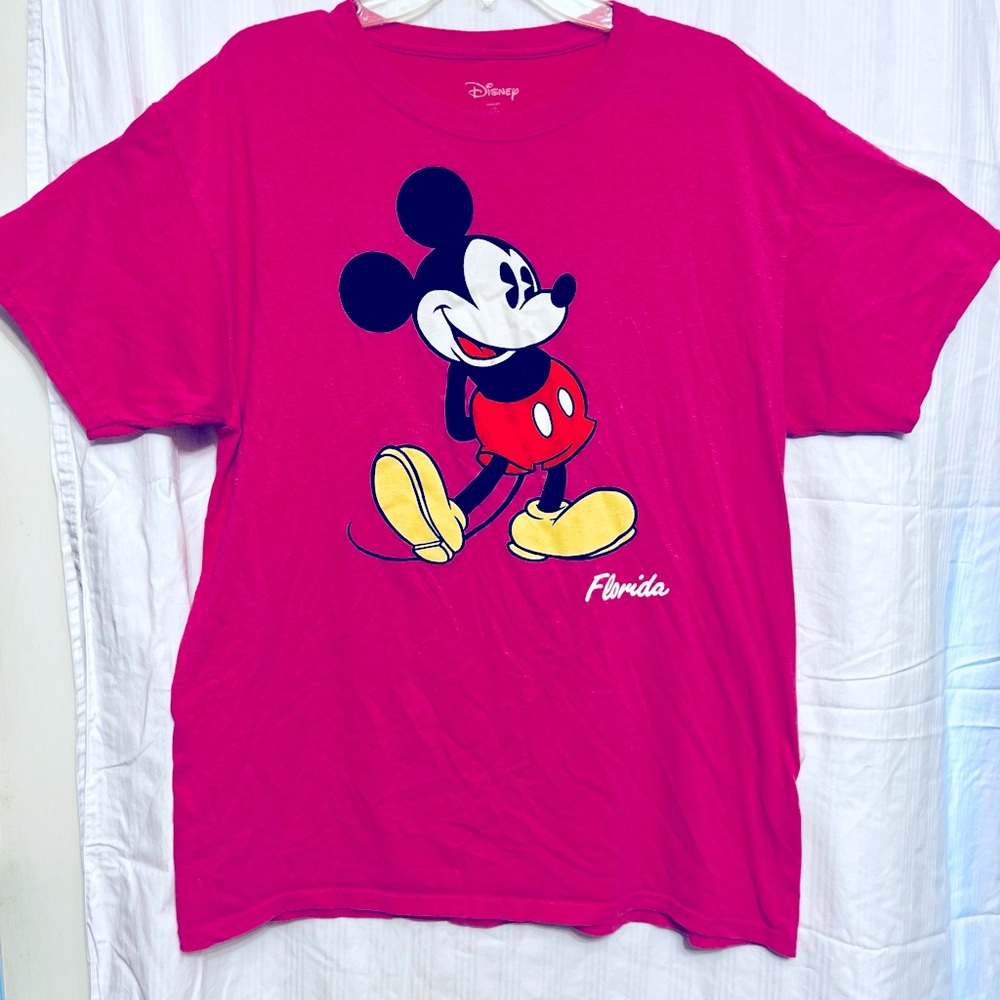 Disney Florida Mickey Mouse Pink T-Shirt.